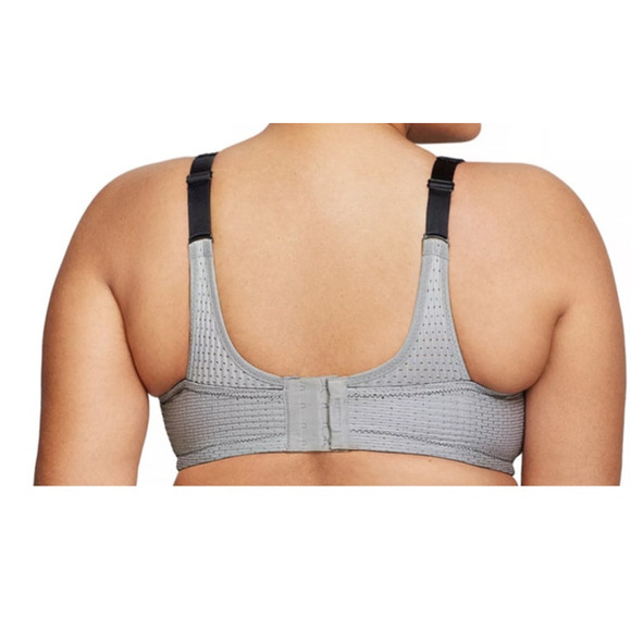 Glamorise Sport Bra 1166 Full-Figure Adjustable Wireless black gray size 36C - Picture 7 of 7
